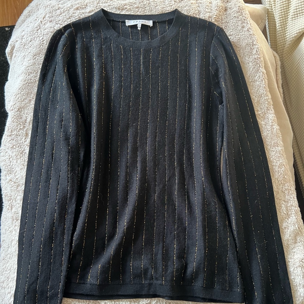 Frame gold striped sweater